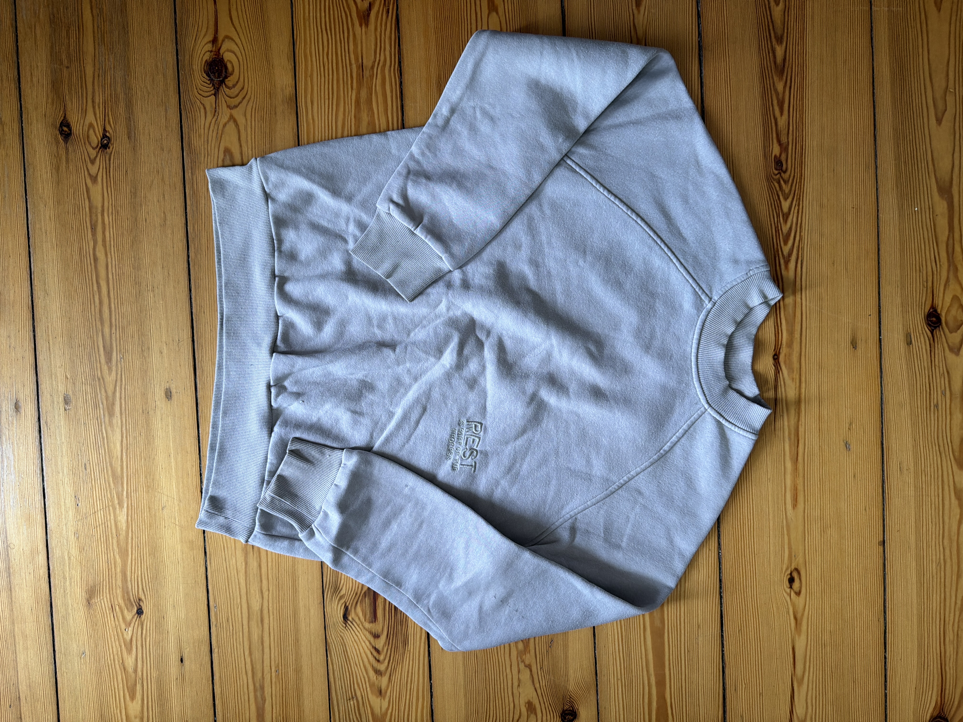 Light Grey Embroidered Sweatshirt