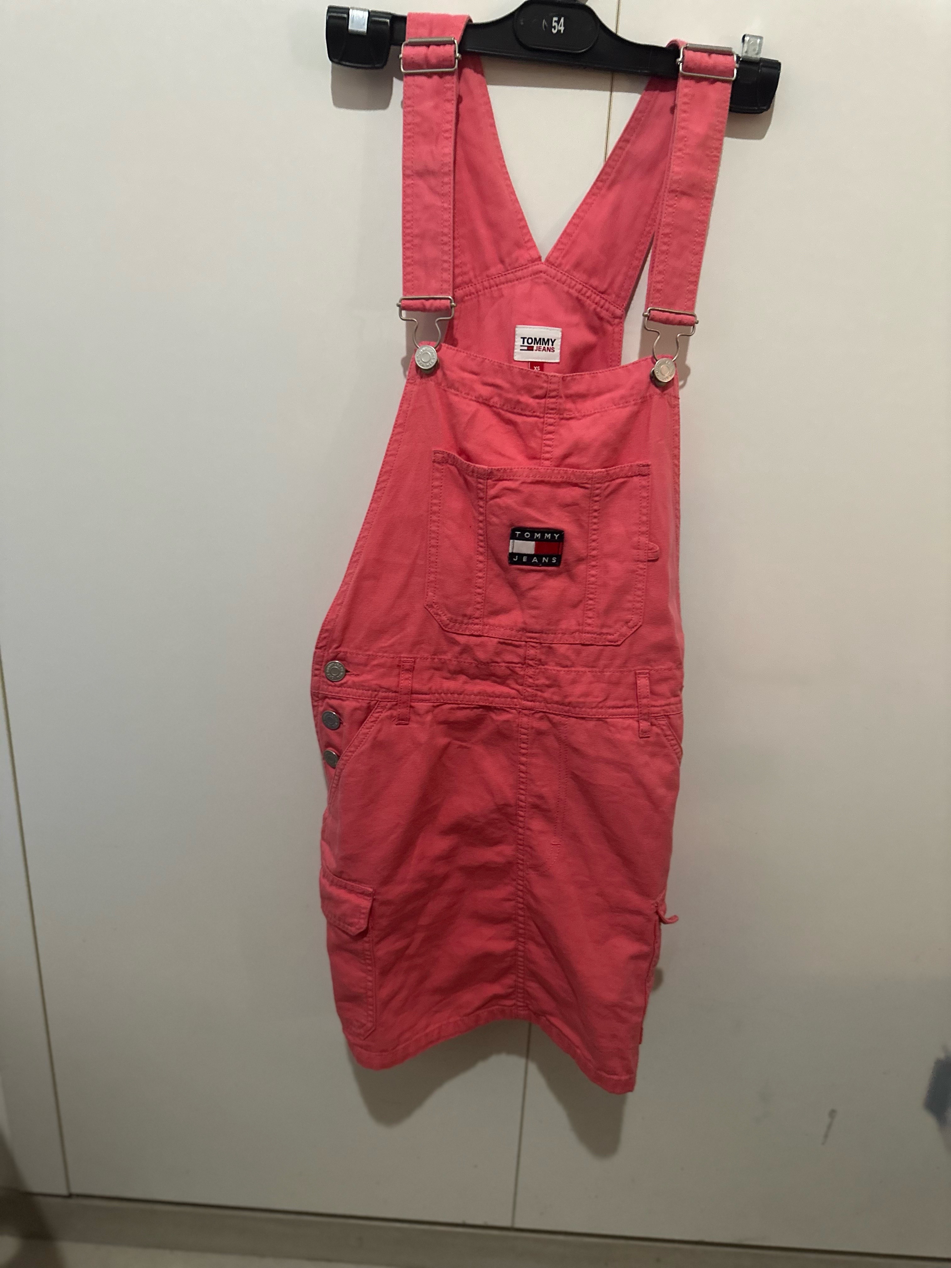 Tommy Jeans Pink Overalls Dress