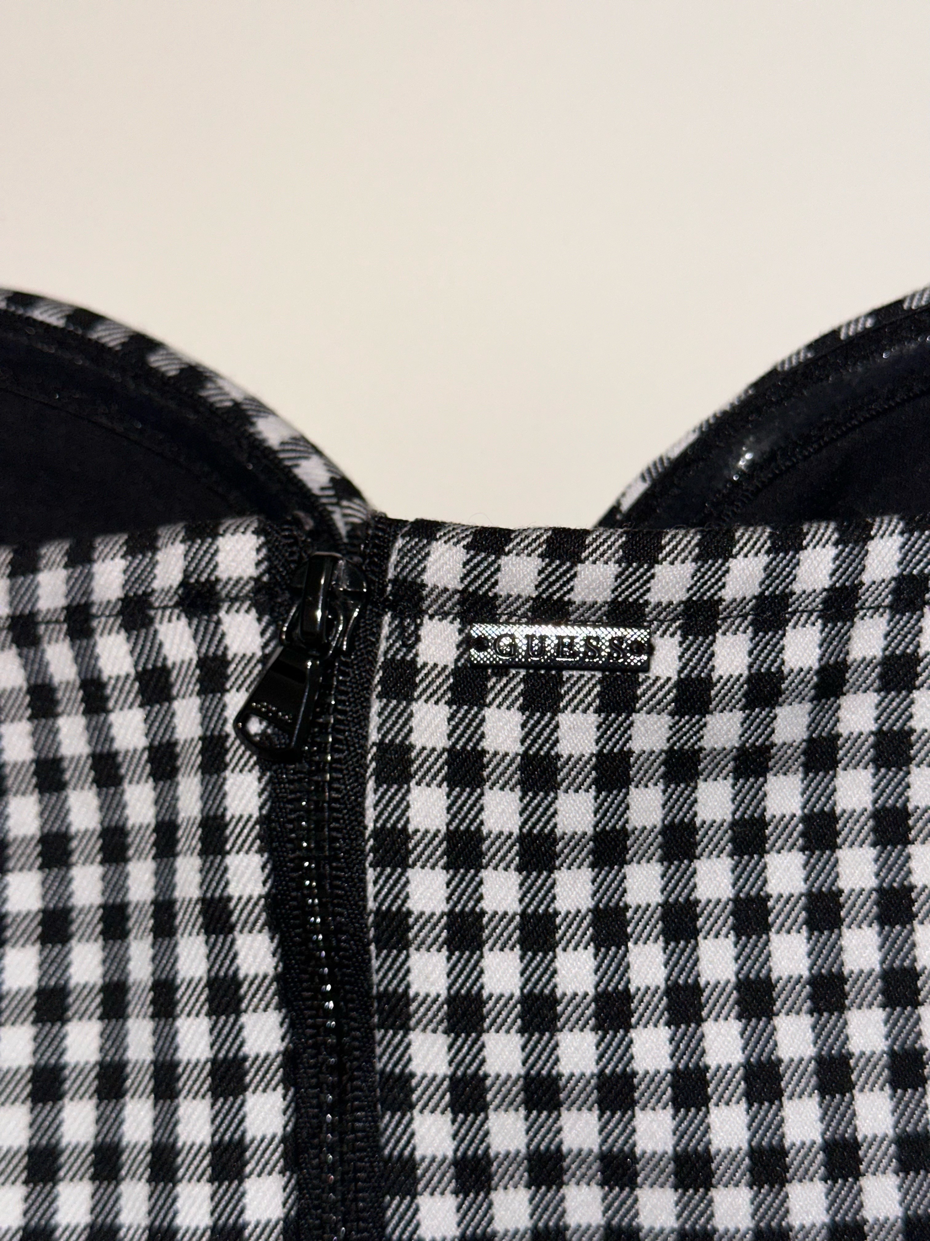 Guess Gingham Bustier Top