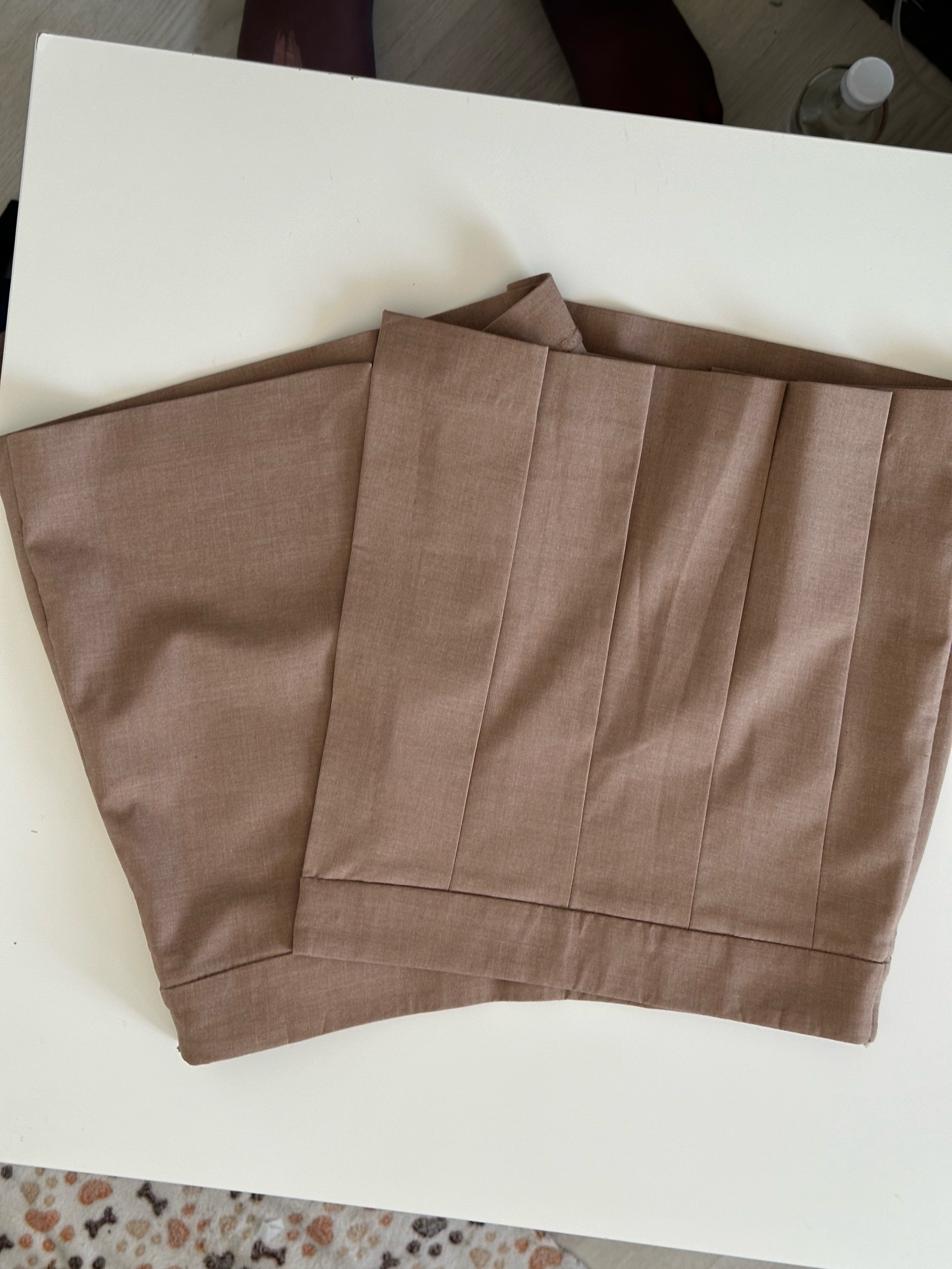 Brown Pleated Skirt