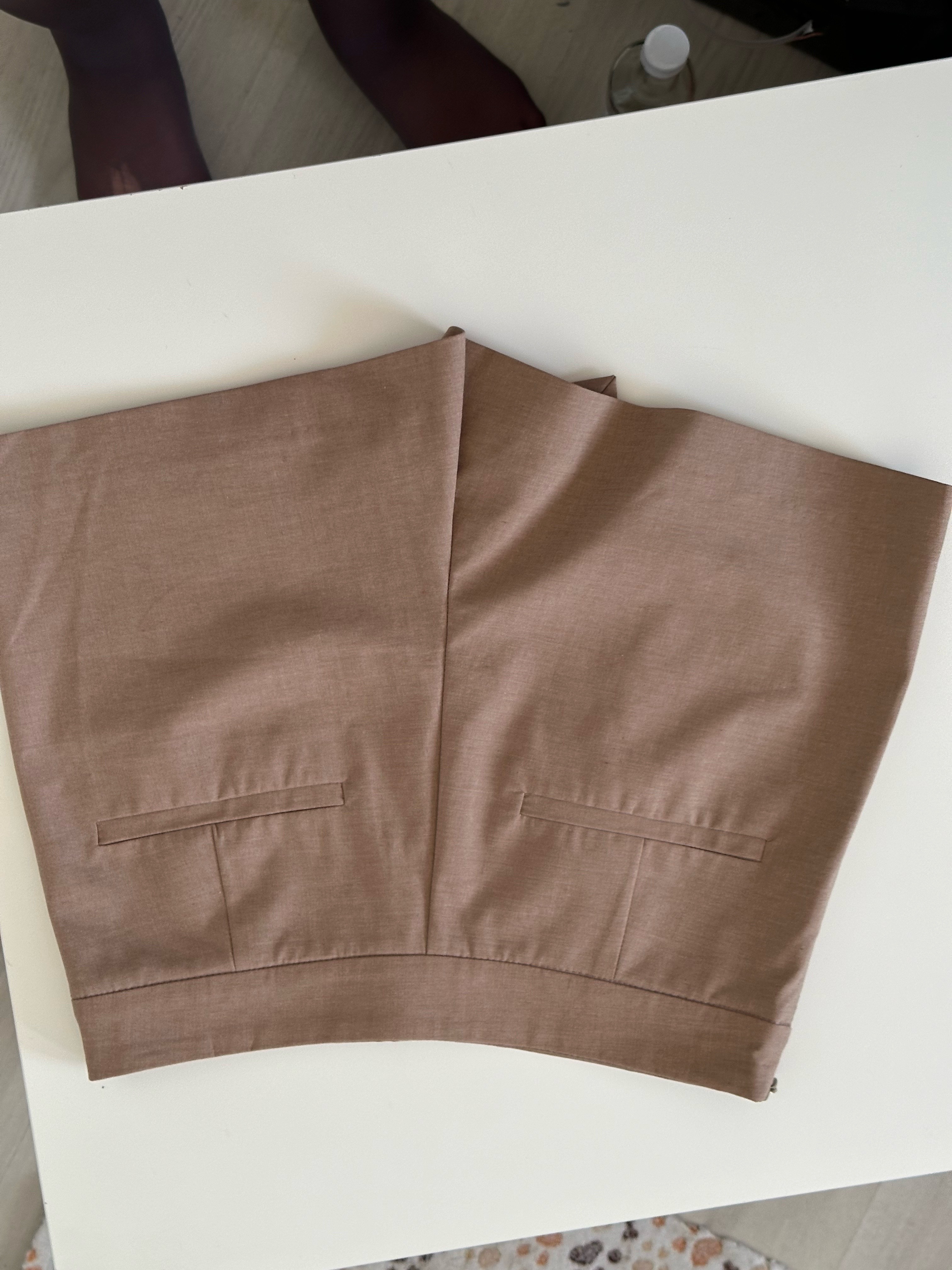Brown Tailored Shorts