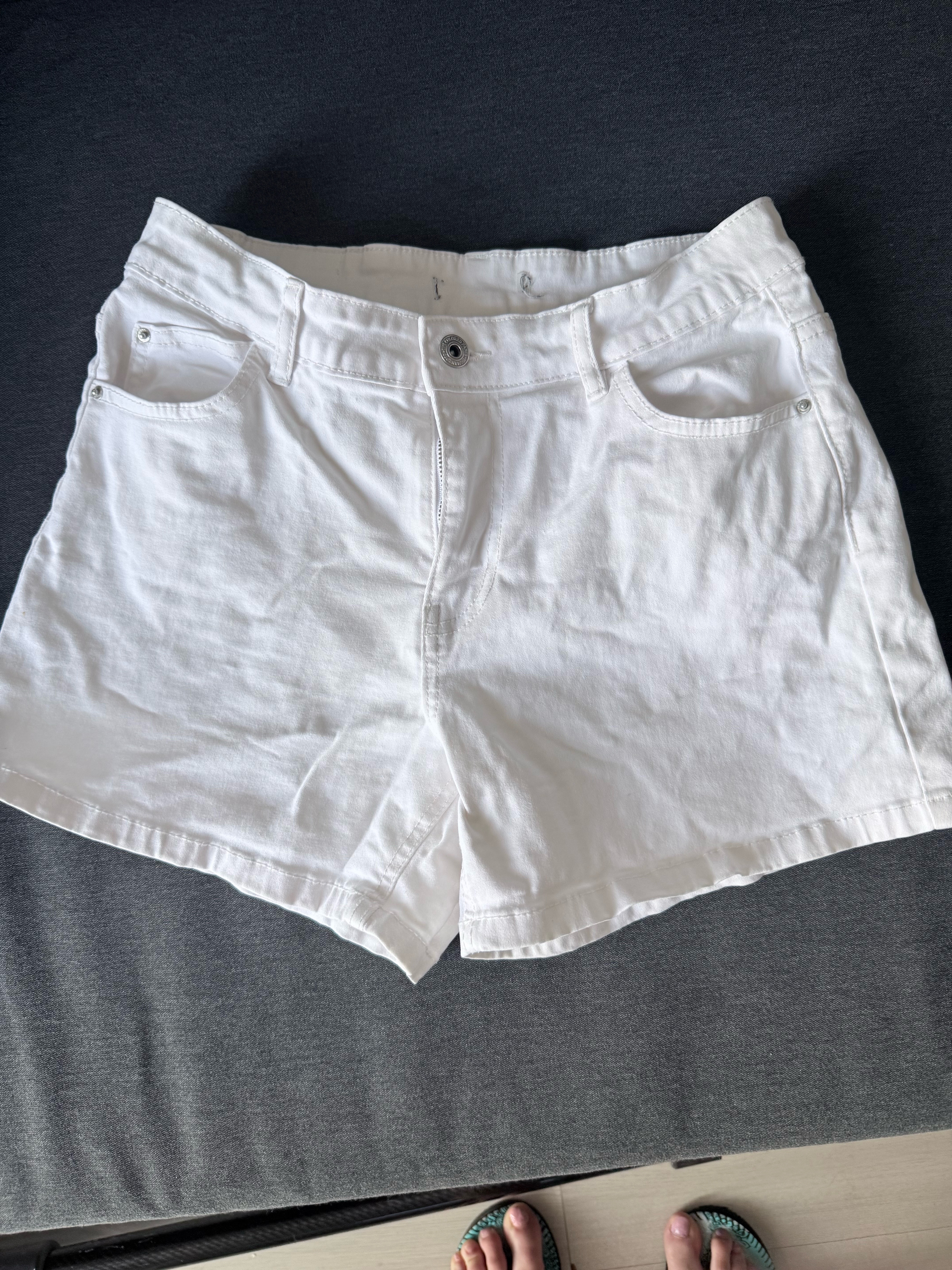 White Denim Shorts