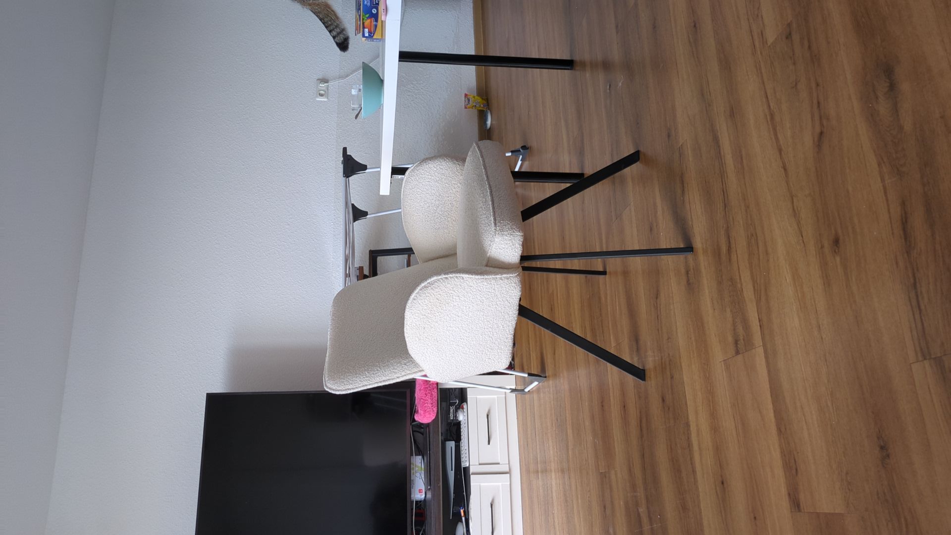 Cream Bouclé Armchair