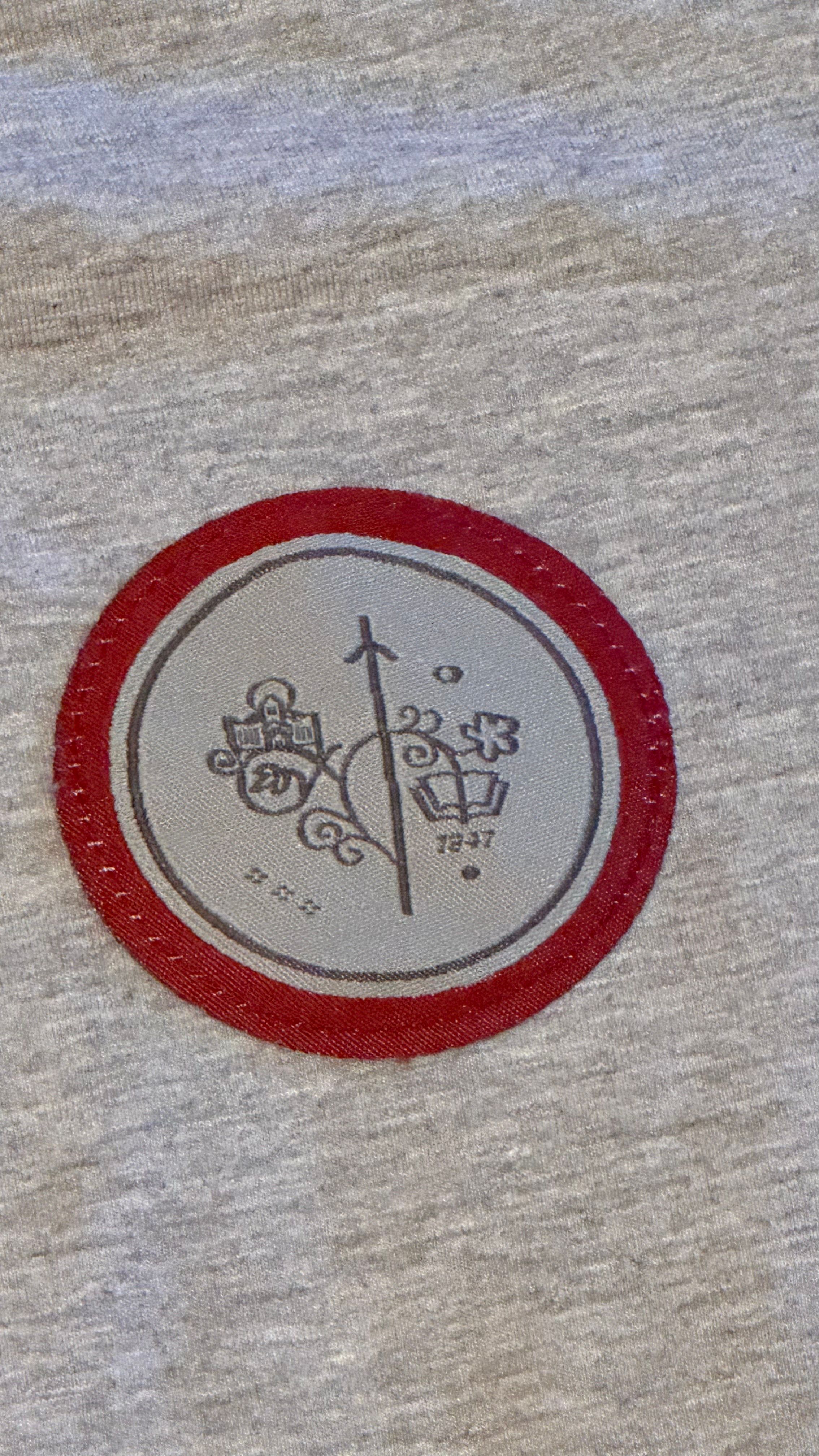 Grey T-shirt with Emblem Patch