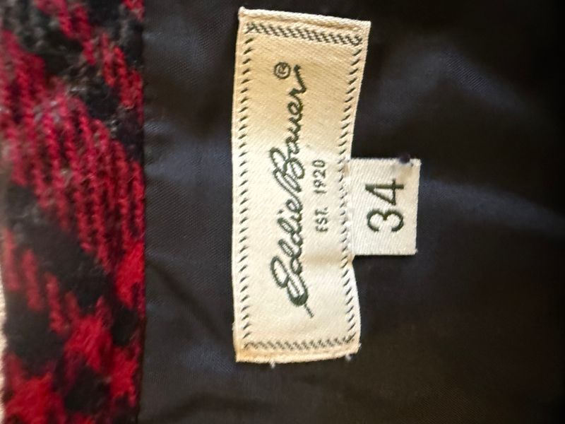 Юбка с запахом в клетку шерсть S Eddie Bauer