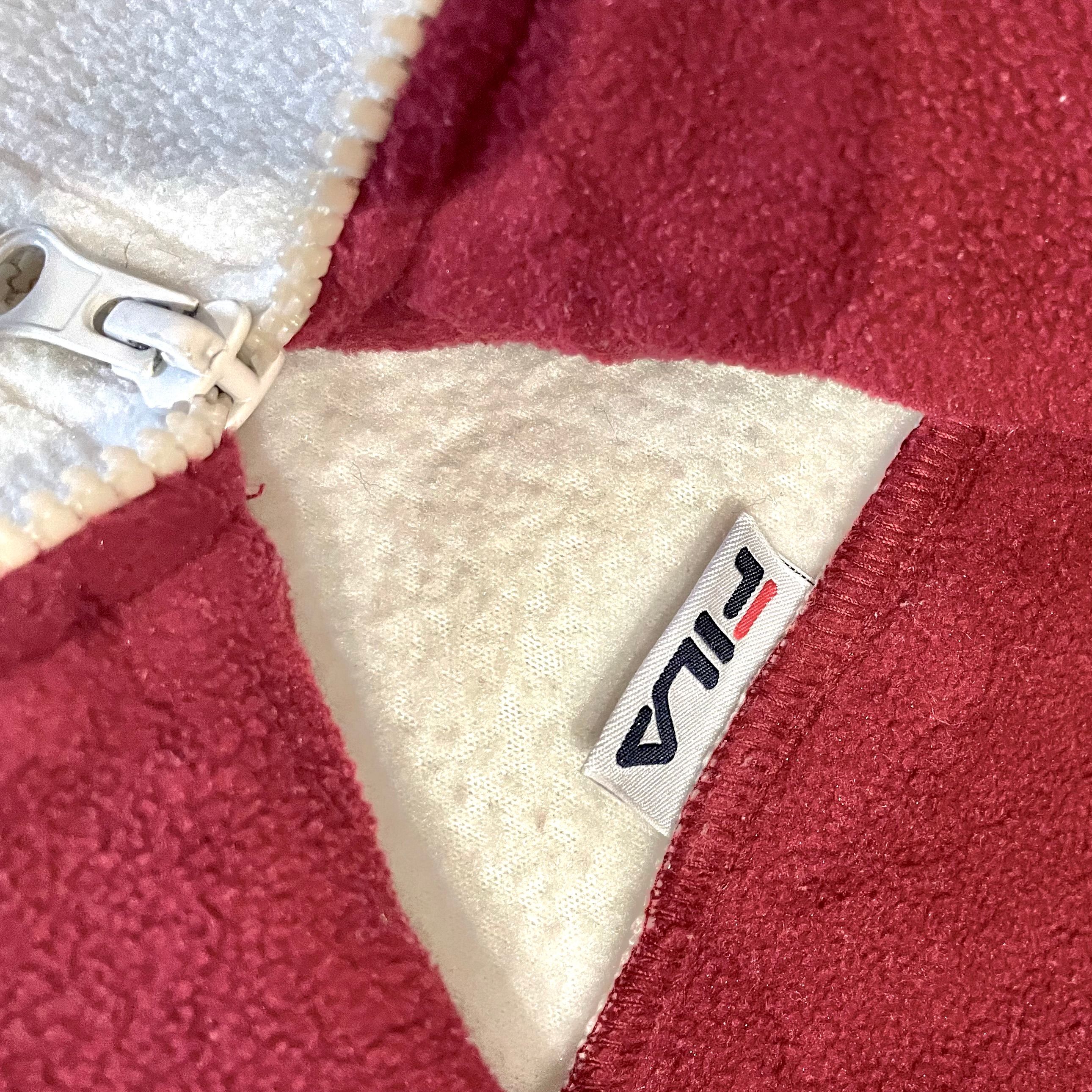 Fila Quarter-Zip Fleece Sweater with Animal Motifs
