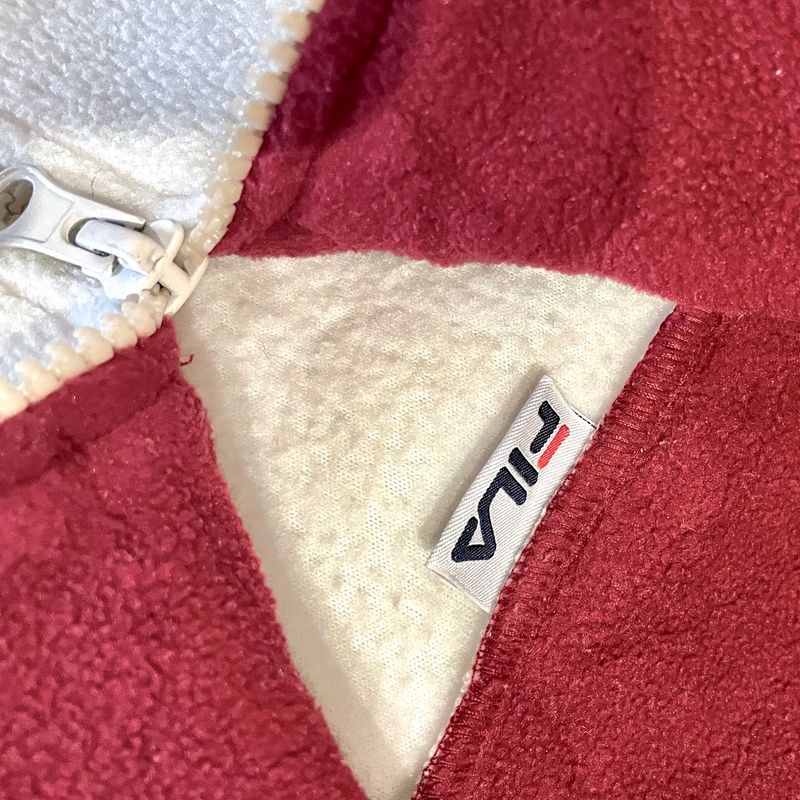 Fila Quarter-Zip Fleece Sweater with Animal Motifs