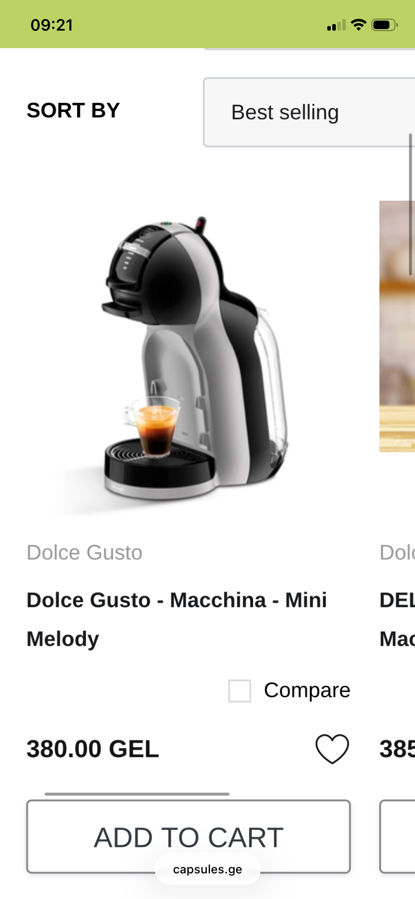 Coffee machine by Dolce Gusto