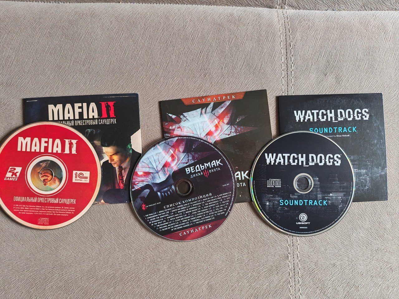 Саундтрек на дисках Mafia 2, Ведьмак Дикая Охота, WatchDocs, 3 диска