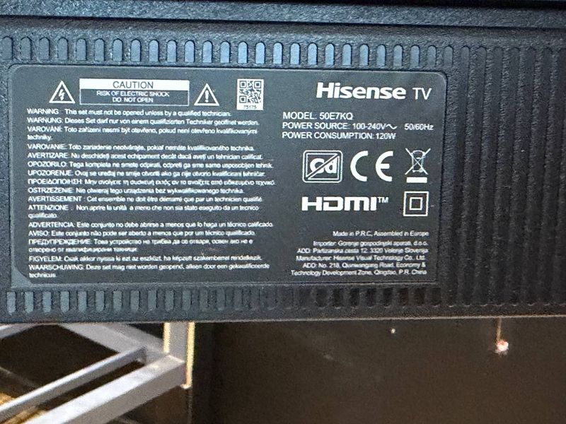 Телевизор Hisense 50E7KQ, 50"