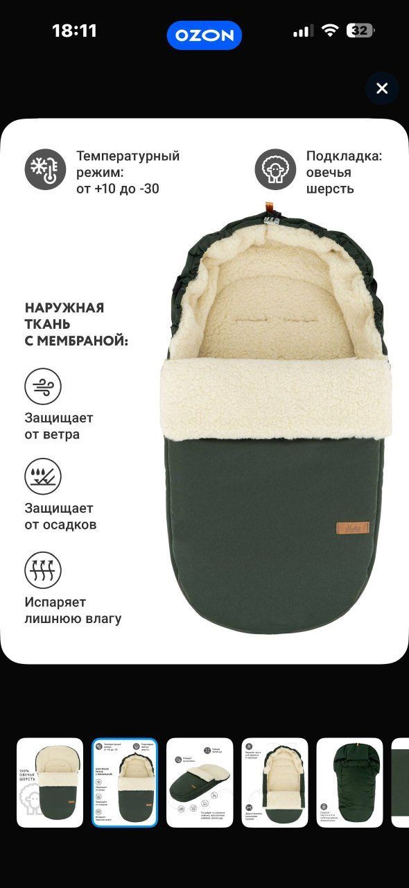 Конверт в коляску Markus Egg Basic, на овчине