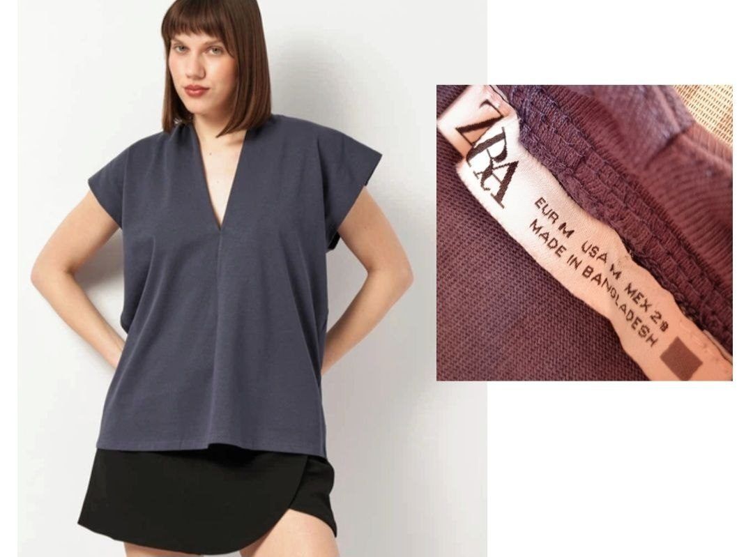 Трикотажная майка Zara, серый