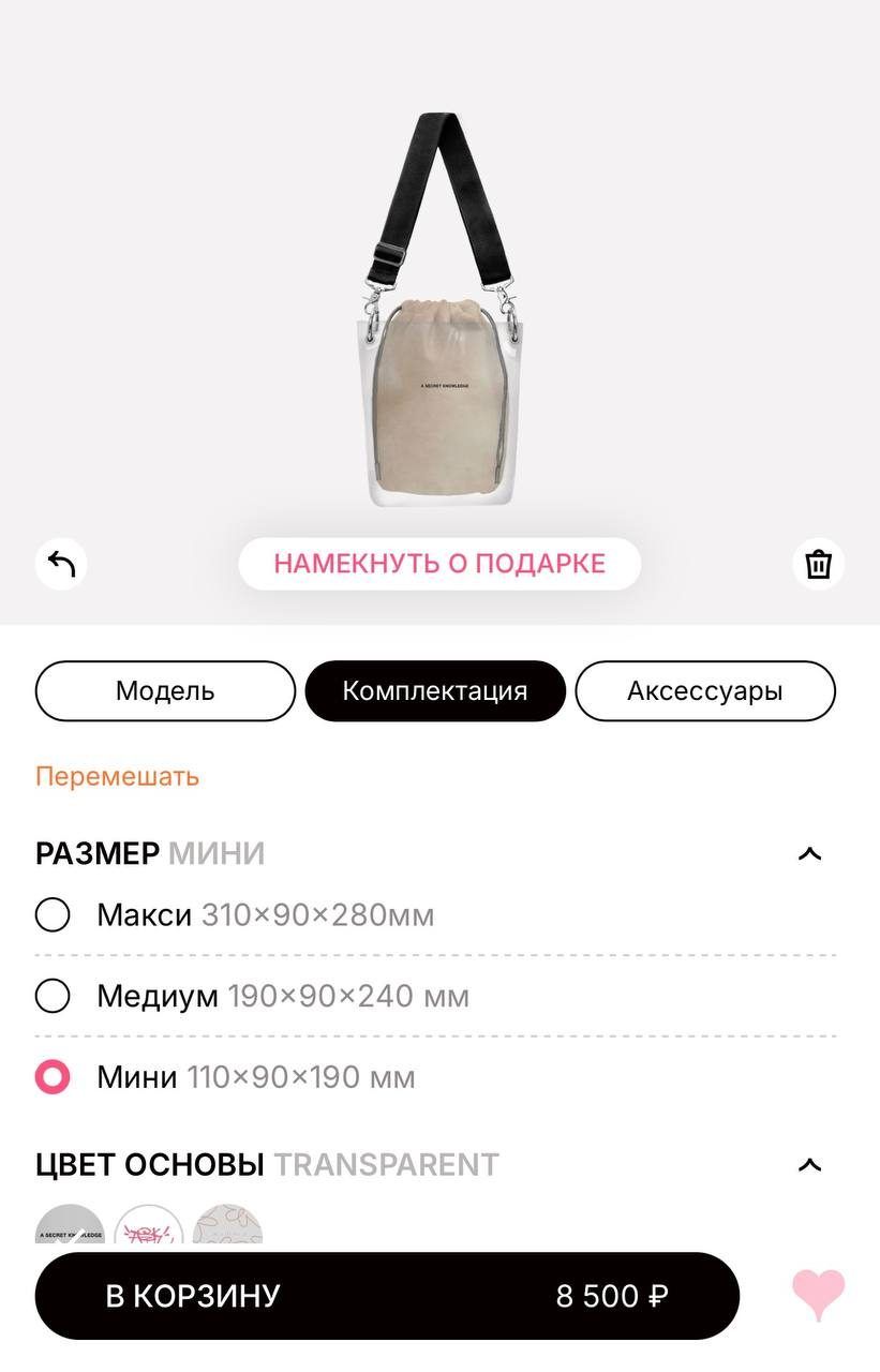 Сумка A Secret Knowledge Mini, размер mini