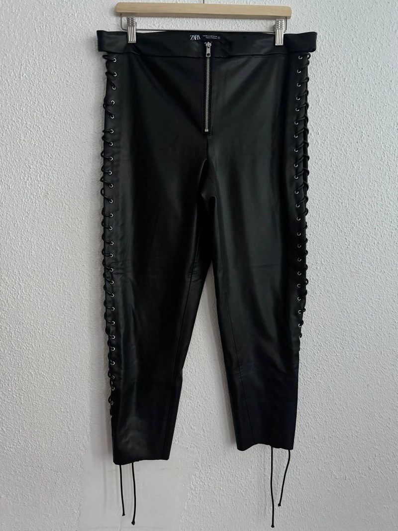 Zara брюки из экокожи XXL