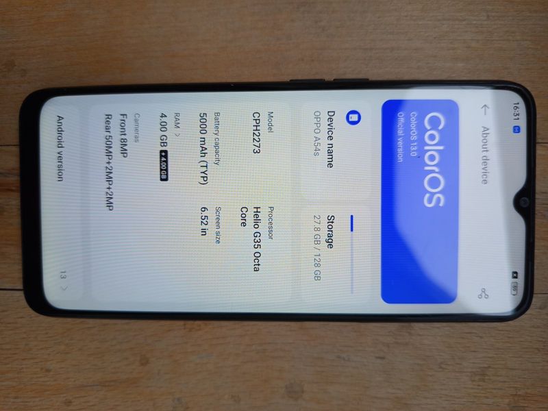 Смартфон Oppo A54s, 128 ГБ