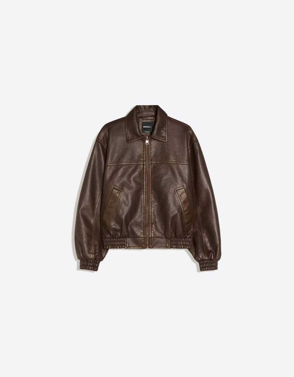 Кожаная куртка Bershka, размер M