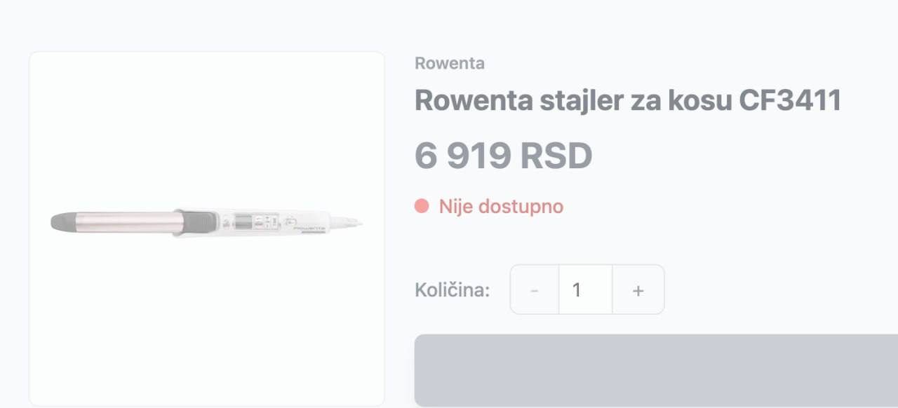 Плойка для волос Rowenta CF3411, диаметр 25 мм