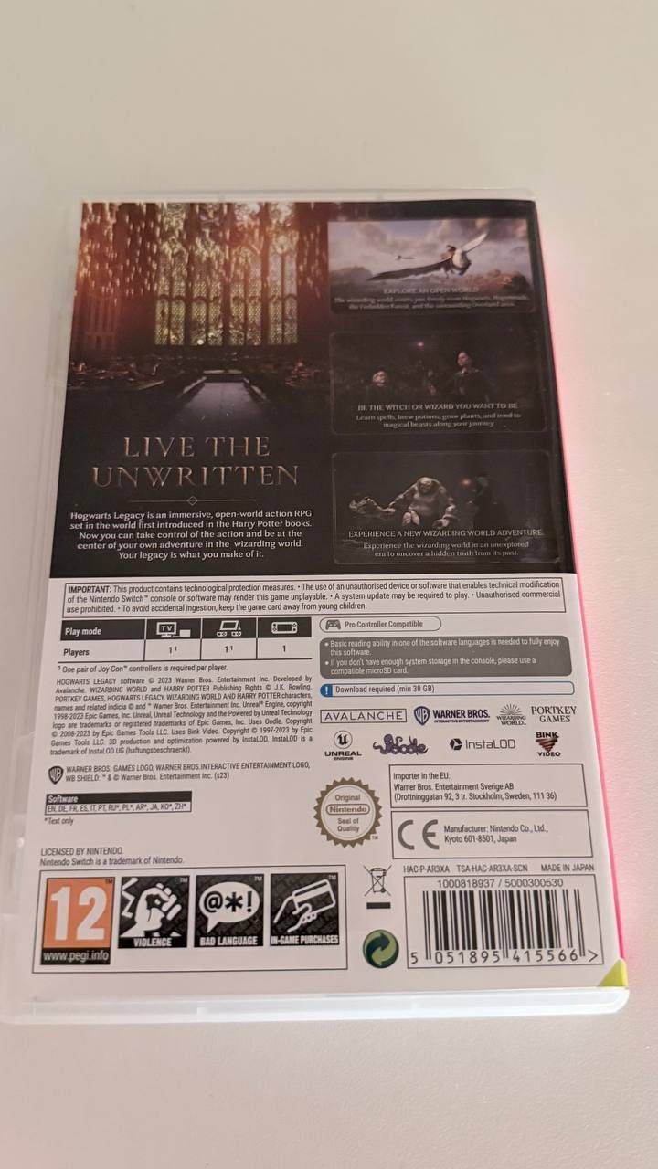 Игра Hogwarts Legacy, Nintendo Switch