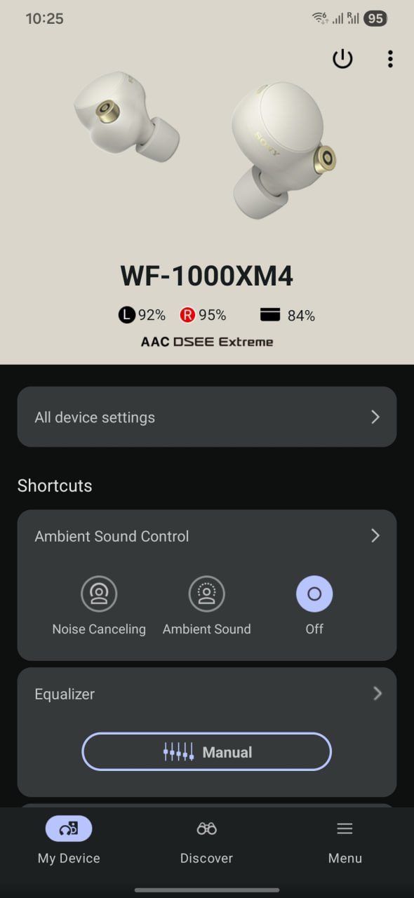 Наушники SONY WF1000XM4, беспроводные