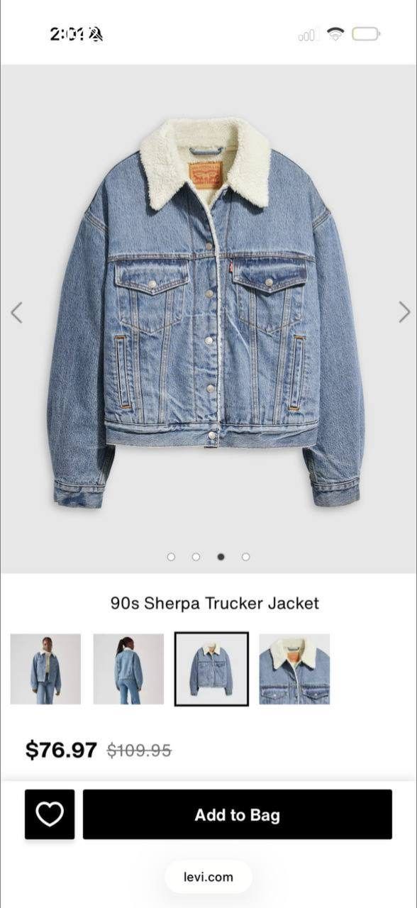 Джинсовая куртка Levi’s trucker jacket, размер s-m