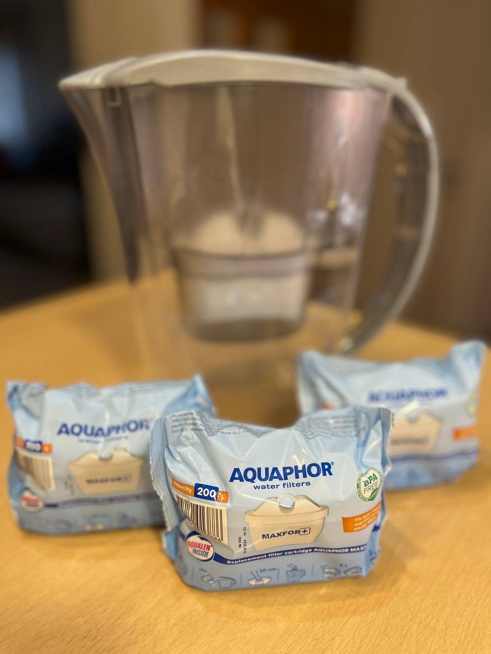 Фильтр-кувшин и картриджи Aquaphor Maxfor+, 4 шт