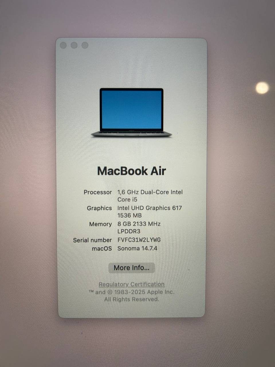 Ноутбук Apple MacBook Air 13”, 128 GB