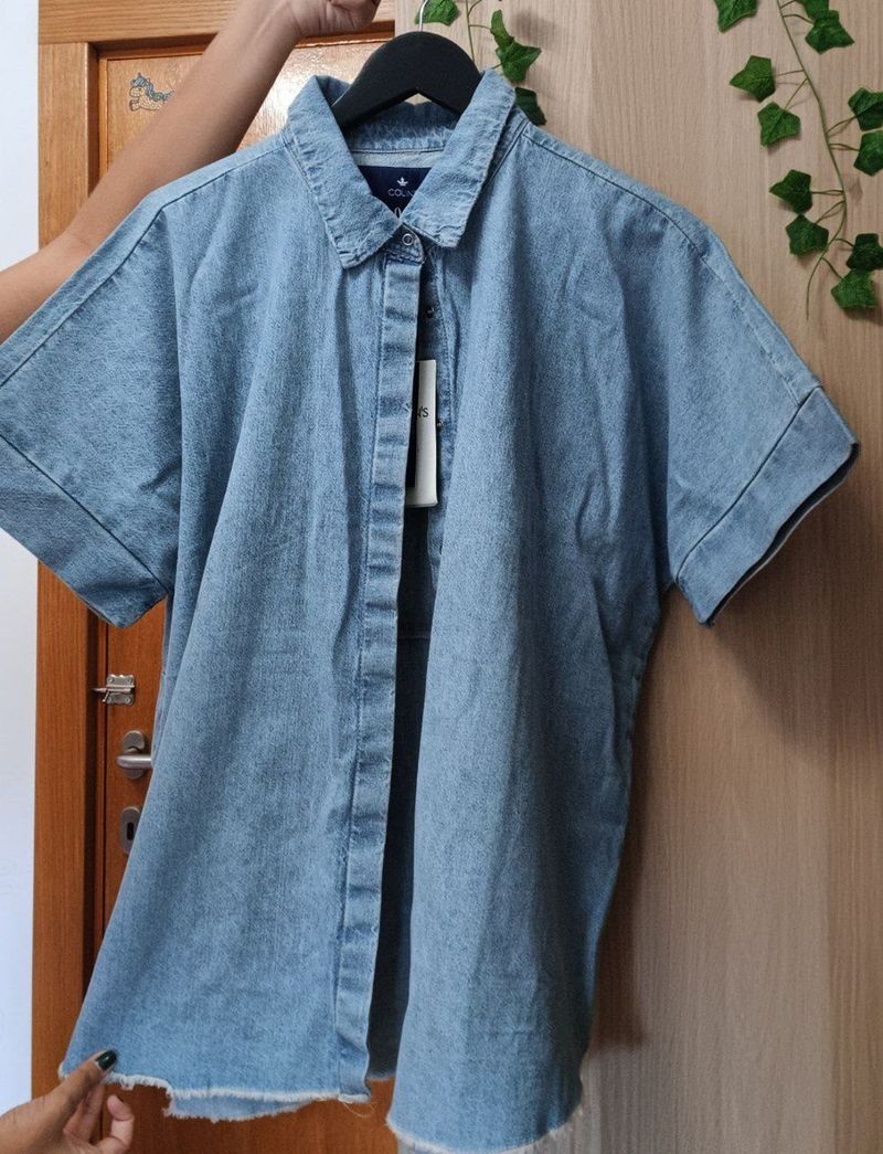 Джинсовая рубашка, мини-платье и топ Colin's 1983 vintage collection