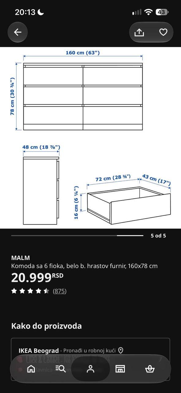 Комод Ikea MALM