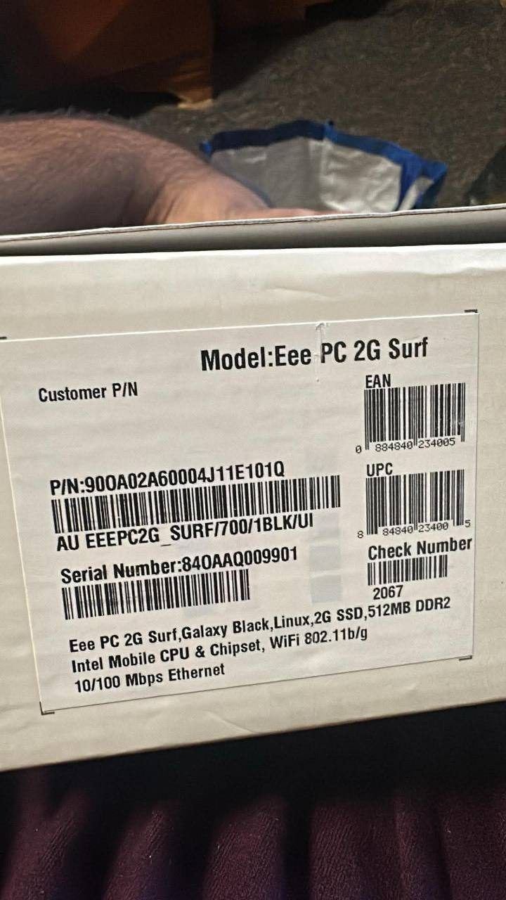Ноутбук Asus Eee PC 2G Surf, 512 мб