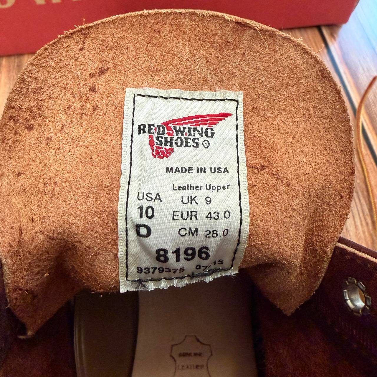 Ботинки Red Wing Round Toe 8196, размер 10 US