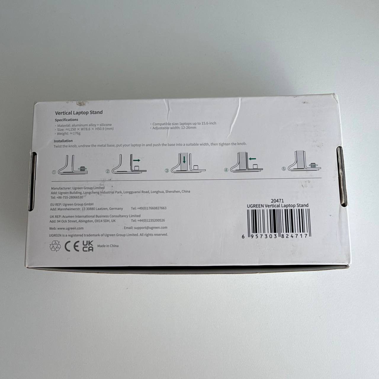 Подставка для ноутбука UGREEN Vertical Laptop Stand