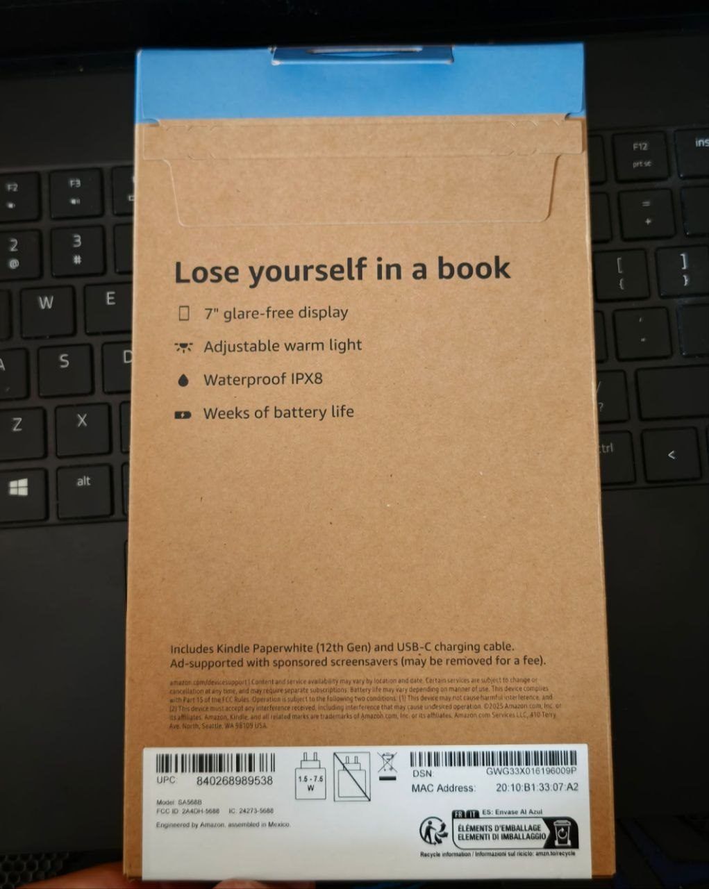 Электронная книга Kindle Paperwhite Gen 12, новый