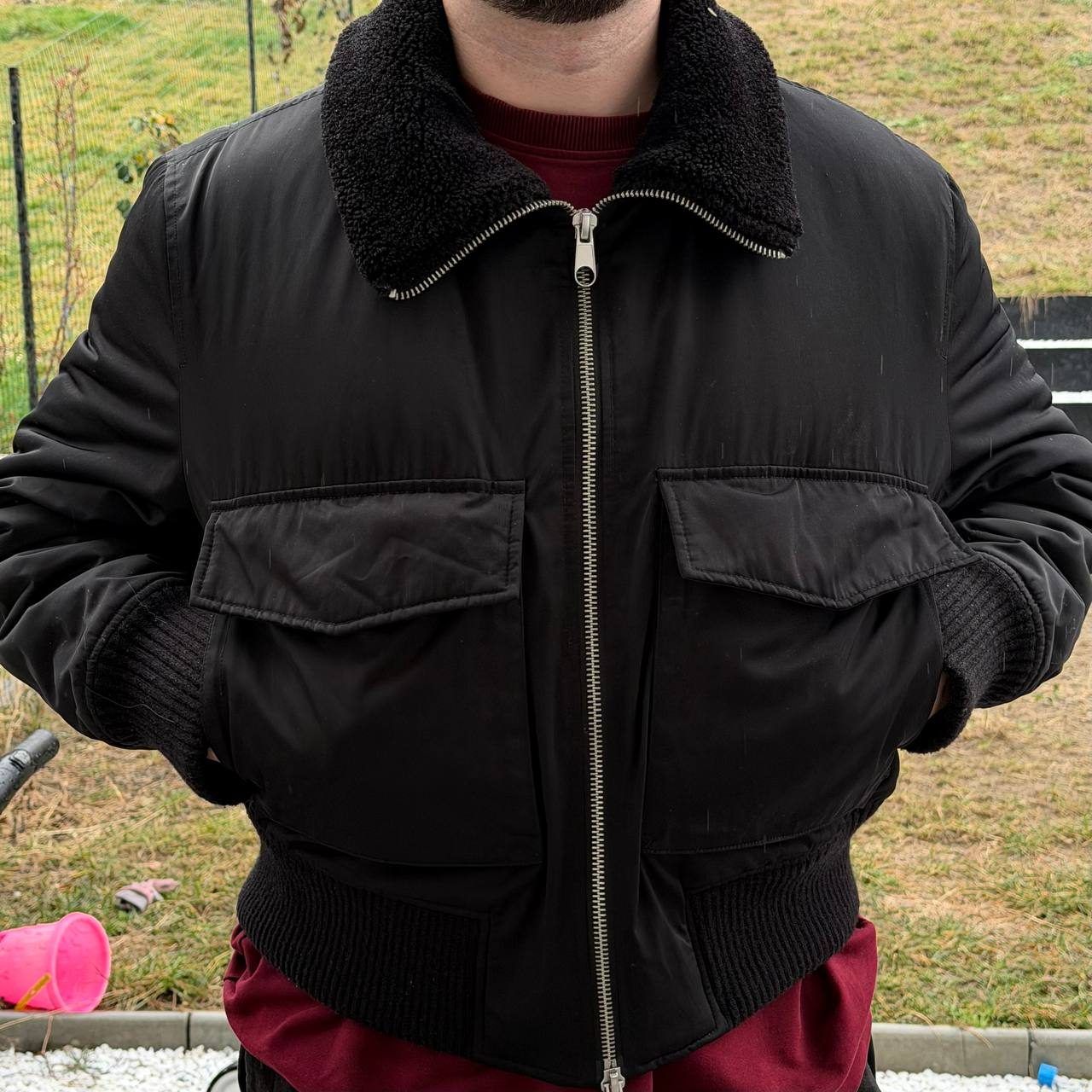 Бомбер Zara Cropped Bomber Jacket, размер XL