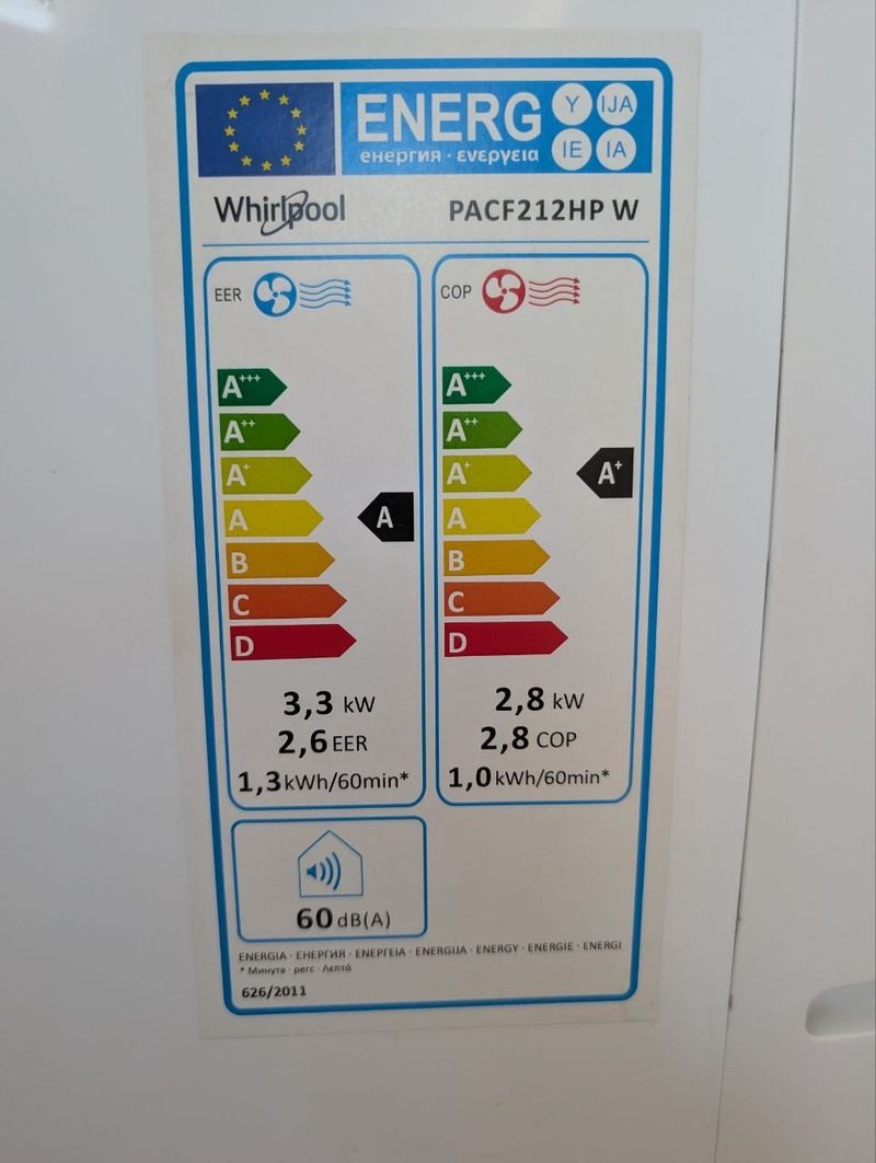Передвижной кондиционер Whirlpool, 12000 BTU