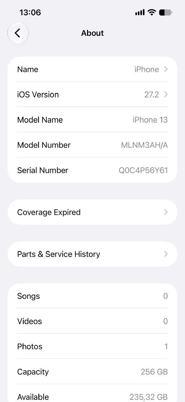 Смартфон Apple iPhone 13, 256 ГБ