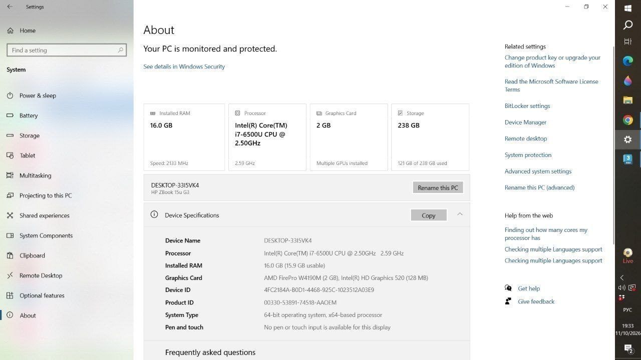 Ноутбук HP ZBook 15 G3
