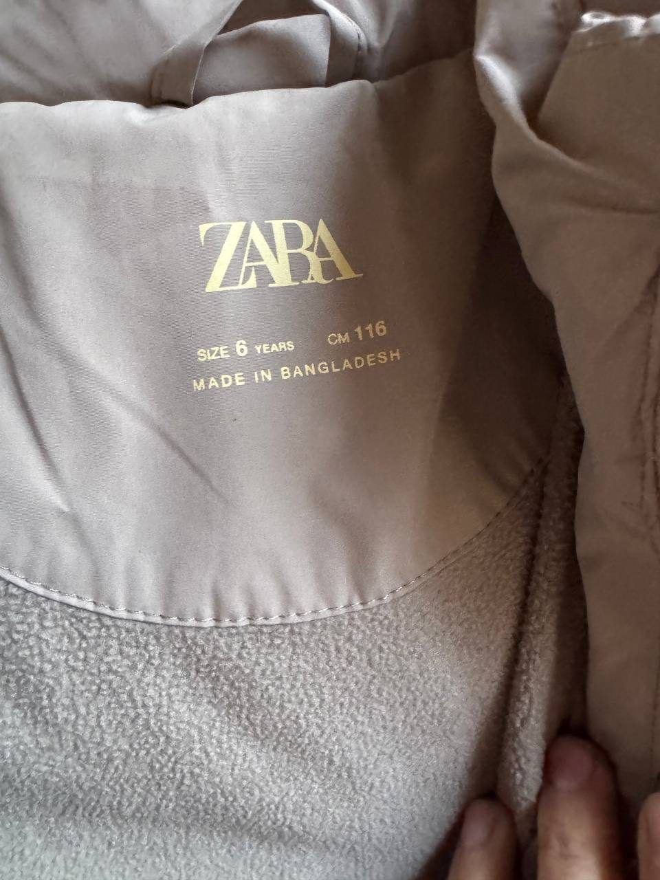 Пуховик Zara, на 6 лет