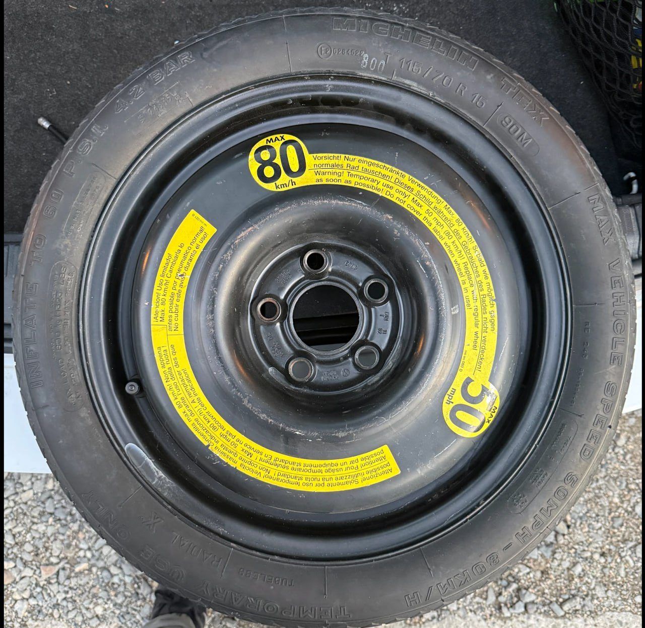 Запасное колесо Michelin, 115/70 R16