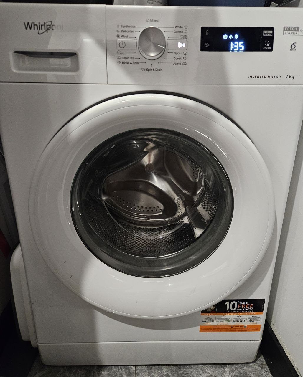 Стиральная машина Whirlpool FreshCare+, 7 кг