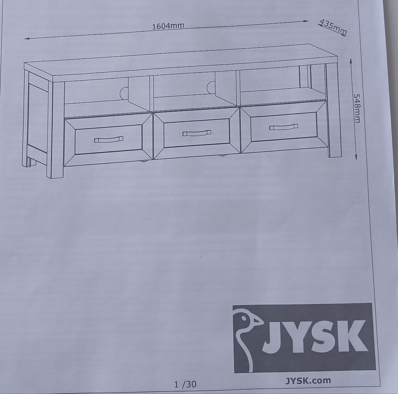 Тумба для ТВ Jysk, темный дуб