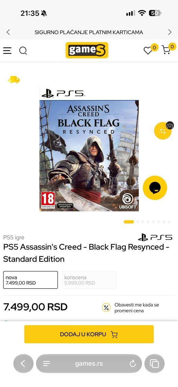 Игра для приставки Assassin’s Creed Black Flag, для PS5