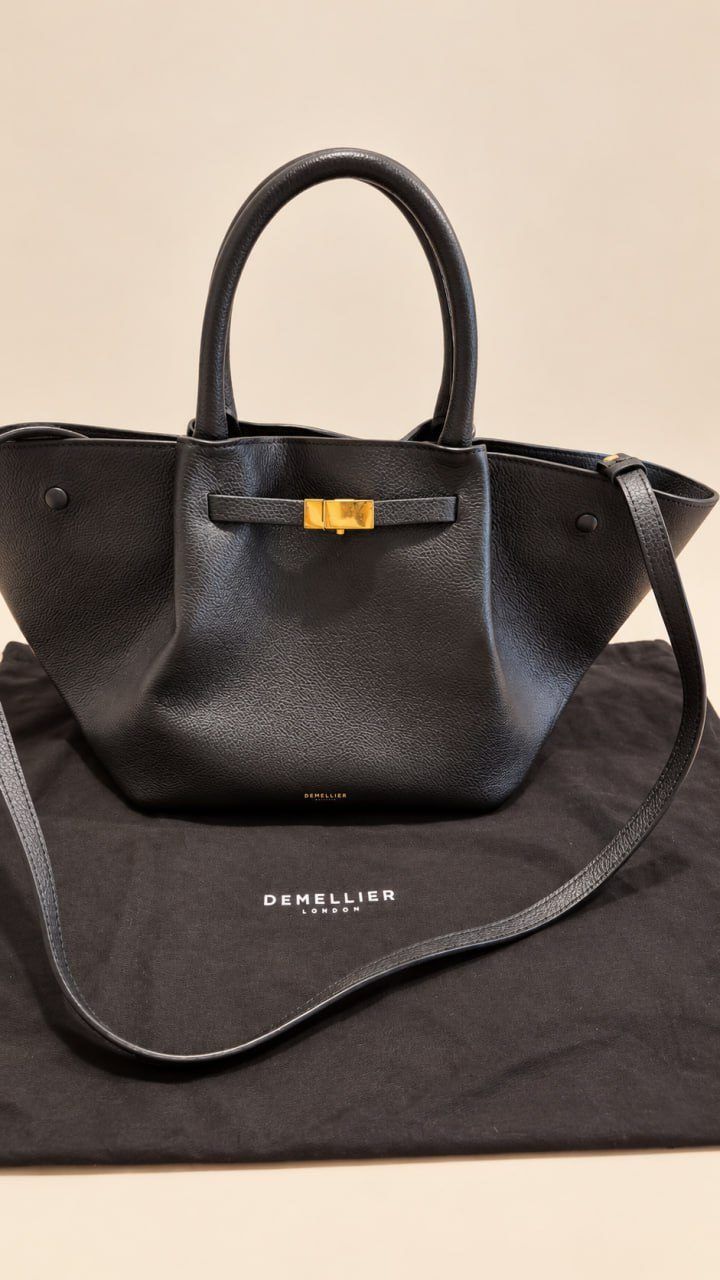 Сумка DeMellier Midi New York, чёрная кожа