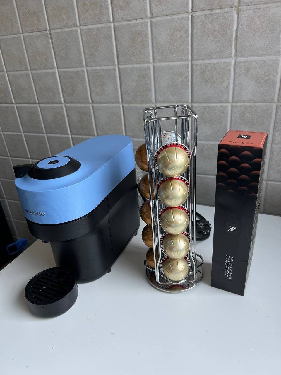 Кофемашина Nespresso Vertuo Pop, голубой