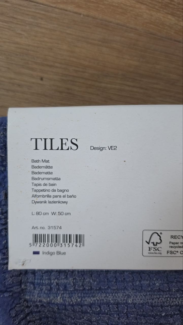 Коврик для ванной Zone Denmark Tiles, 80×50 см