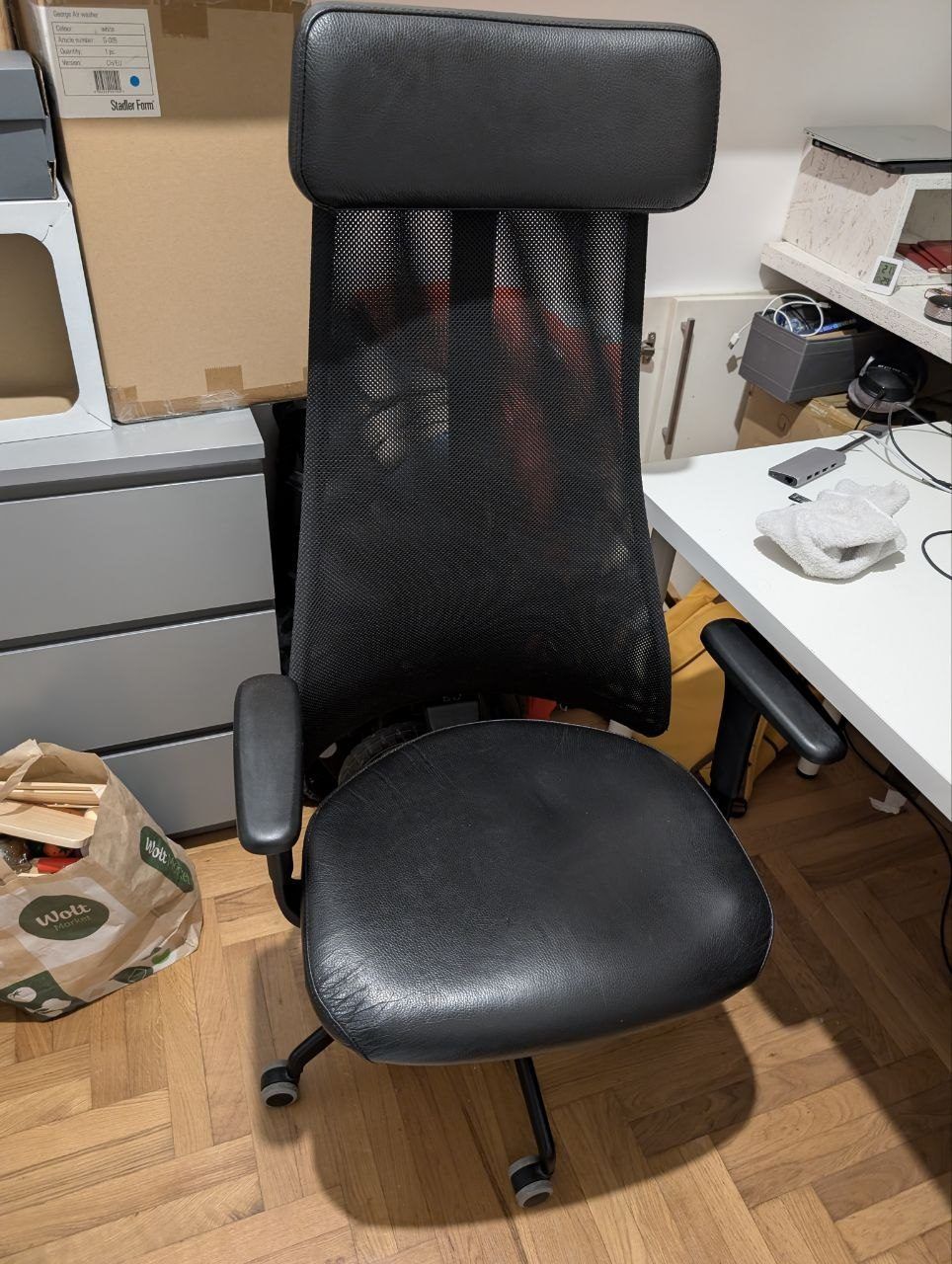 Кресло IKEA JÄRVFJÄLLET, натуральная кожа