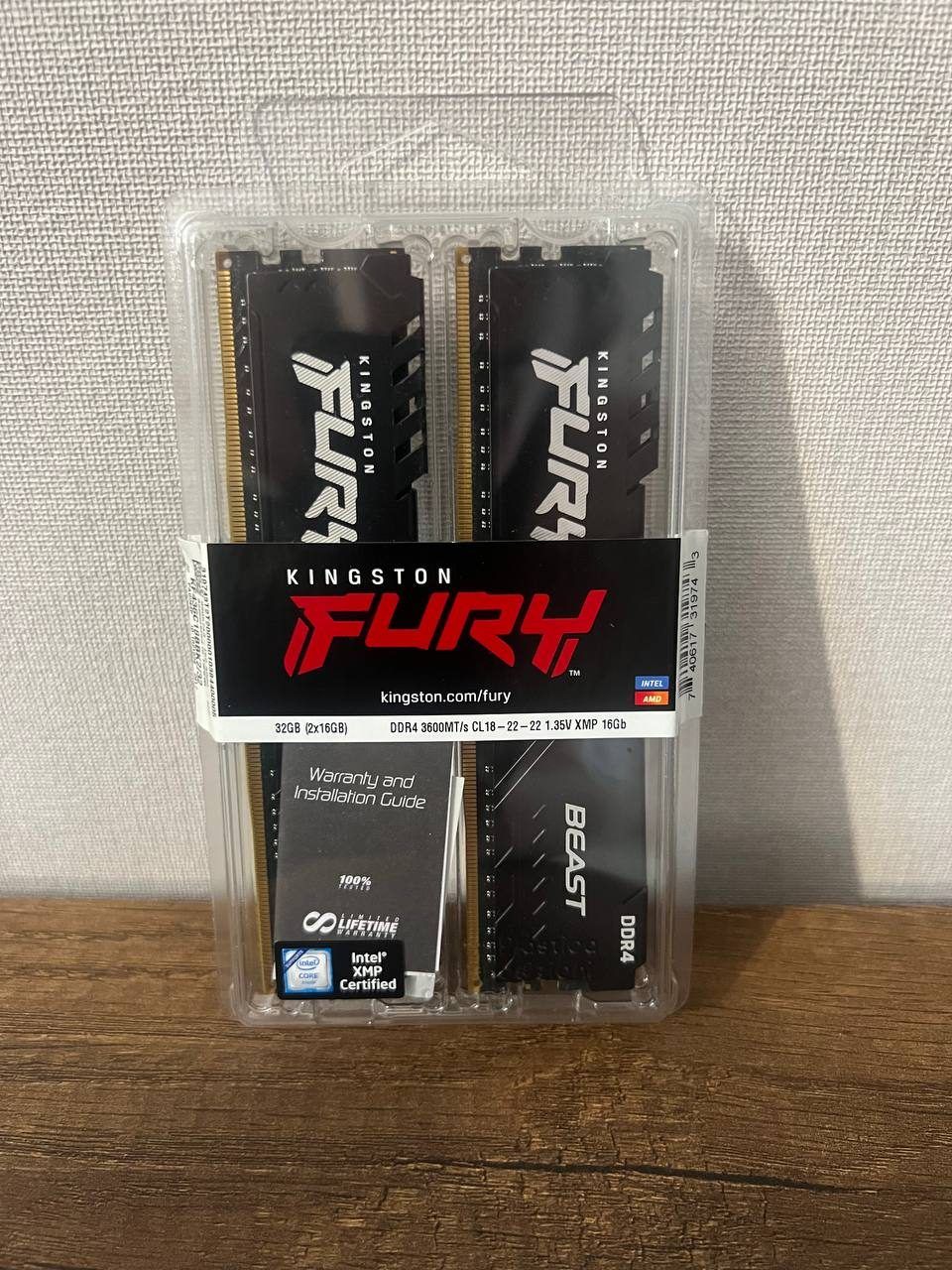Оперативная память Kingston Fury Beast, 32GB