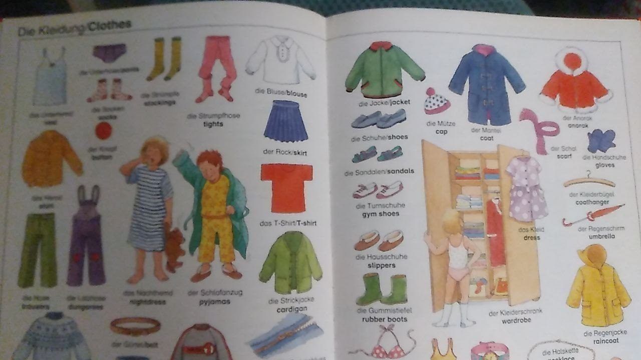 Детская книга, на немецком и английском языках