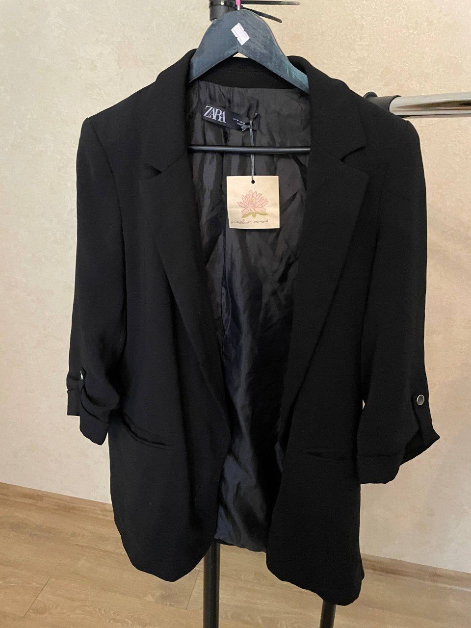 Женский пиджак Zara с рукавами 3/4