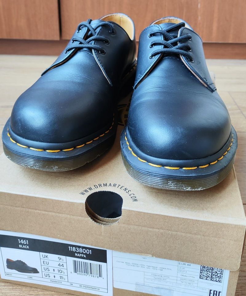 Туфли Dr. Martens 1461 Nappa Black, размер EU44