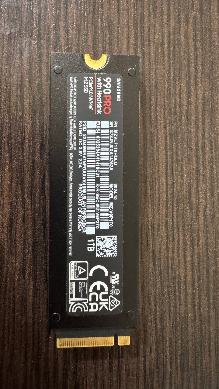 Ssd накопитель Samsung 990 Pro with heatsink, 1 ТБ